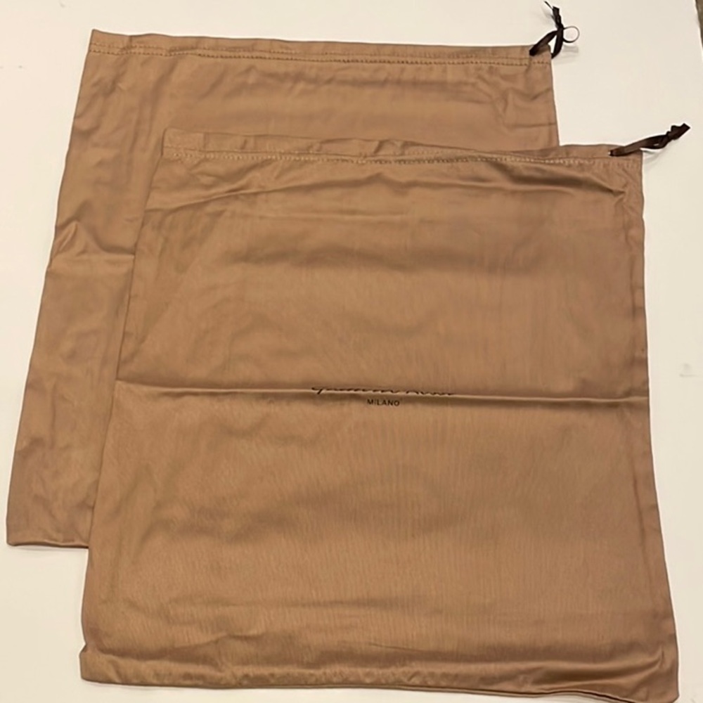 Gianvito Rossi Dust Bags Set of 2 - Brown; 11.75”W x 17”H